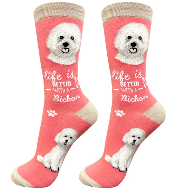 LIFE IS BETTER - Bichon Frise - Crew - OSFM