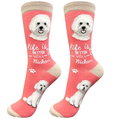 LIFE IS BETTER - Bichon Frise - Crew - OSFM