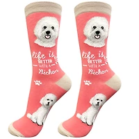 LIFE IS BETTER - Bichon Frise - Crew - OSFM