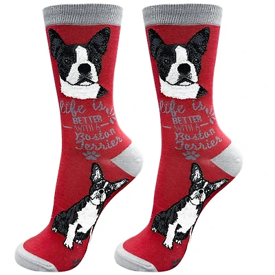 LIFE IS BETTER - Boston Terrier - Crew - OSFM