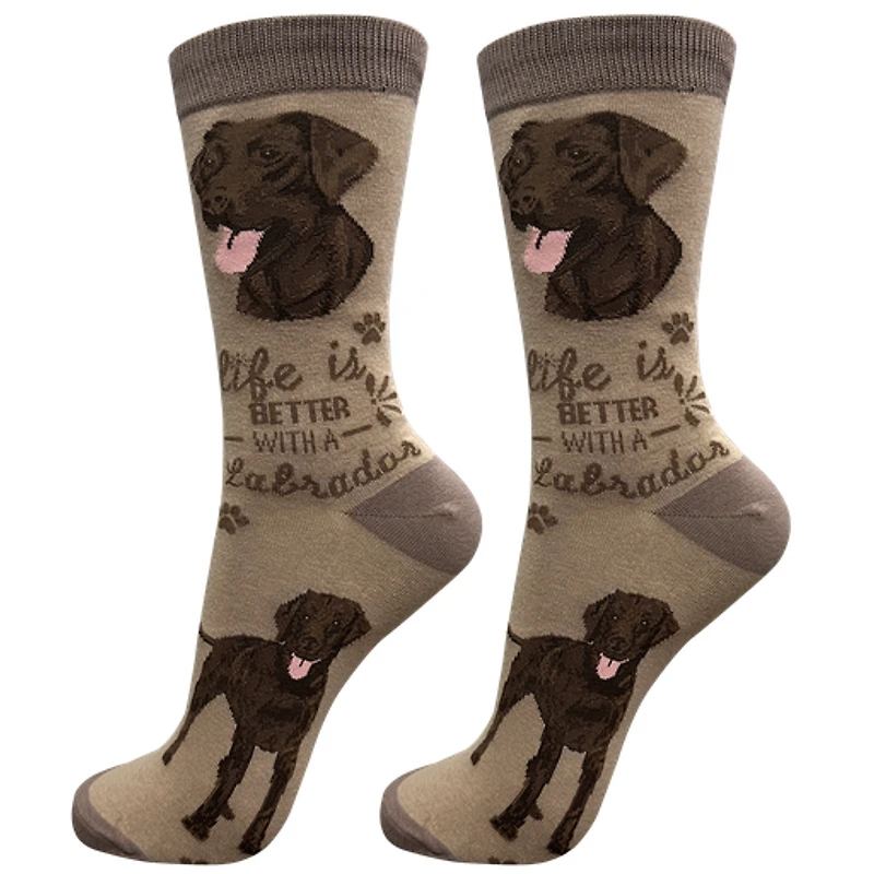 LIFE IS BETTER - Chocolate Lab - Crew - OSFM