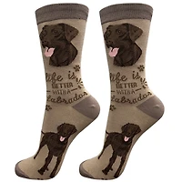 LIFE IS BETTER - Chocolate Lab - Crew - OSFM