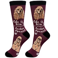 LIFE IS BETTER - Cocker Spaniel - Crew - OSFM