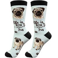 LIFE IS BETTER - Tan Pug - Crew - OSFM
