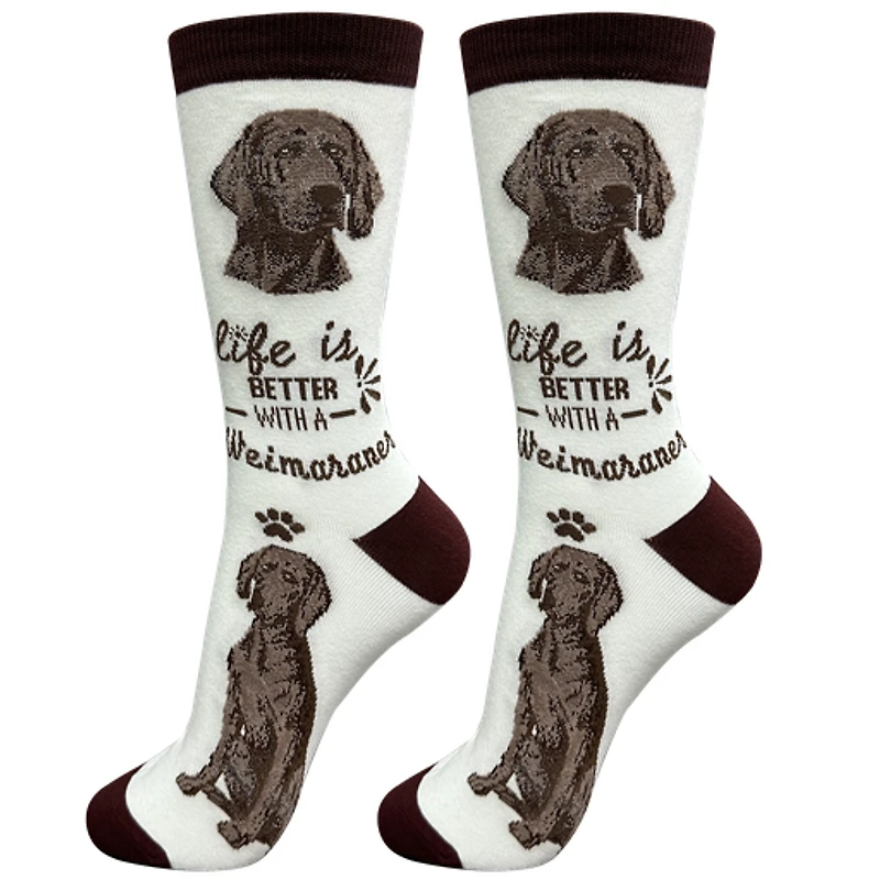 LIFE IS BETTER - Weimaraner - Crew - OSFM