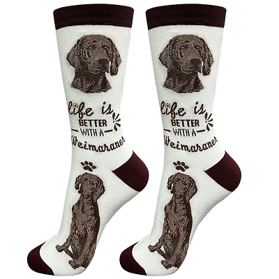 LIFE IS BETTER - Weimaraner - Crew - OSFM