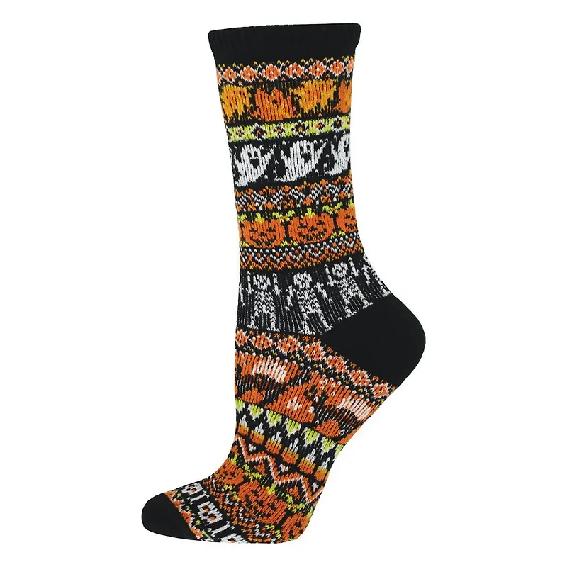 Socksmith - Spooky Season - Black/Orange - Crew - Women's