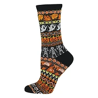 Socksmith - Spooky Season - Black/Orange - Crew - Women's