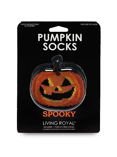 Living Royal - 3D Packaged - Pumpkin - Crew - OSFM