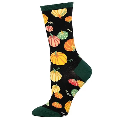 Socksmith - Ain't That Something Pumpkin - Black - Crew - Women's