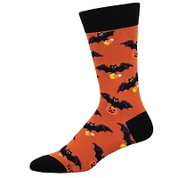 Socksmith - Going Batty For Candy - Orange - Crew - Men's