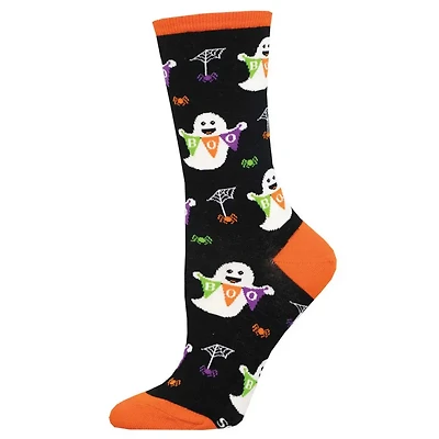Socksmith - Haunted House Party - Black - Crew - Women's