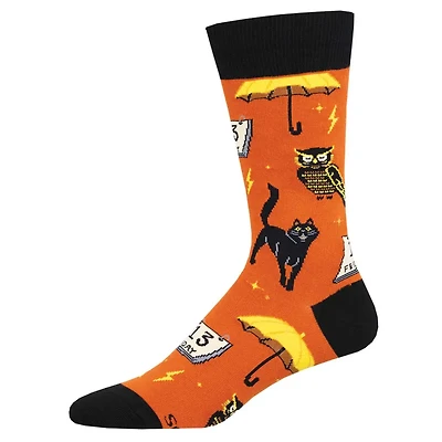 Socksmith - Feeling Superstitious - Orange - Crew - Men's