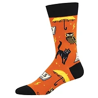 Socksmith - Feeling Superstitious - Orange - Crew - Men's