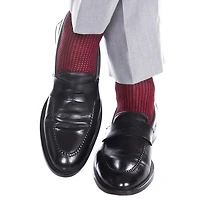 Dapper Classics - Black and Red Grenadine - Cotton - Over The Calf