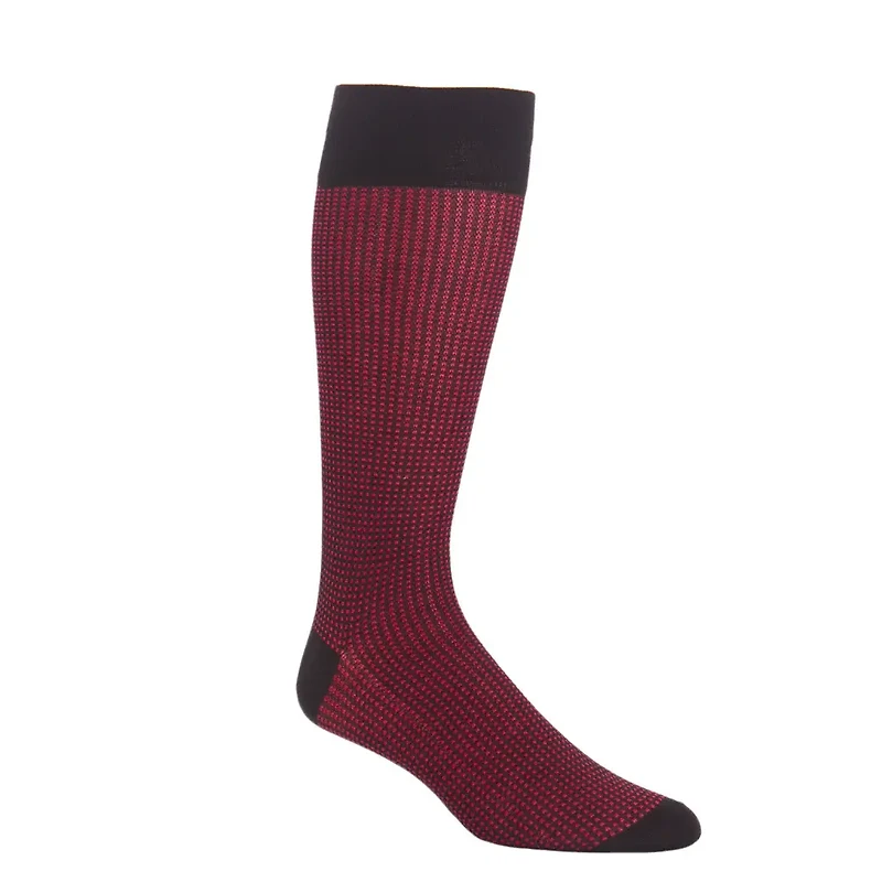 Dapper Classics - Black and Red Grenadine - Cotton - Over The Calf