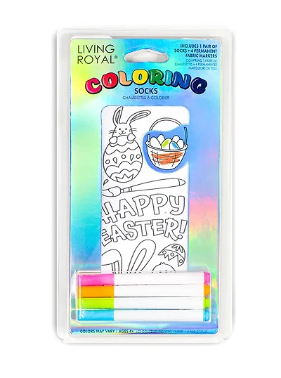 Living Royal - Coloring  Socks - Easter - Crew