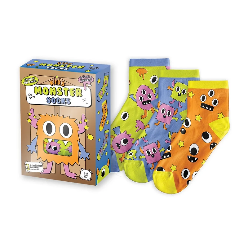 Main And Local - Monster Socks - 3-Pack - Kids