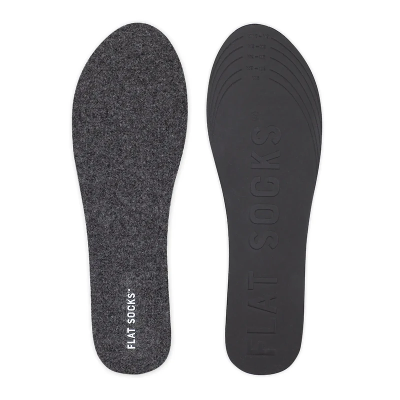 Flat Socks - Micro Wool - Dark Heather