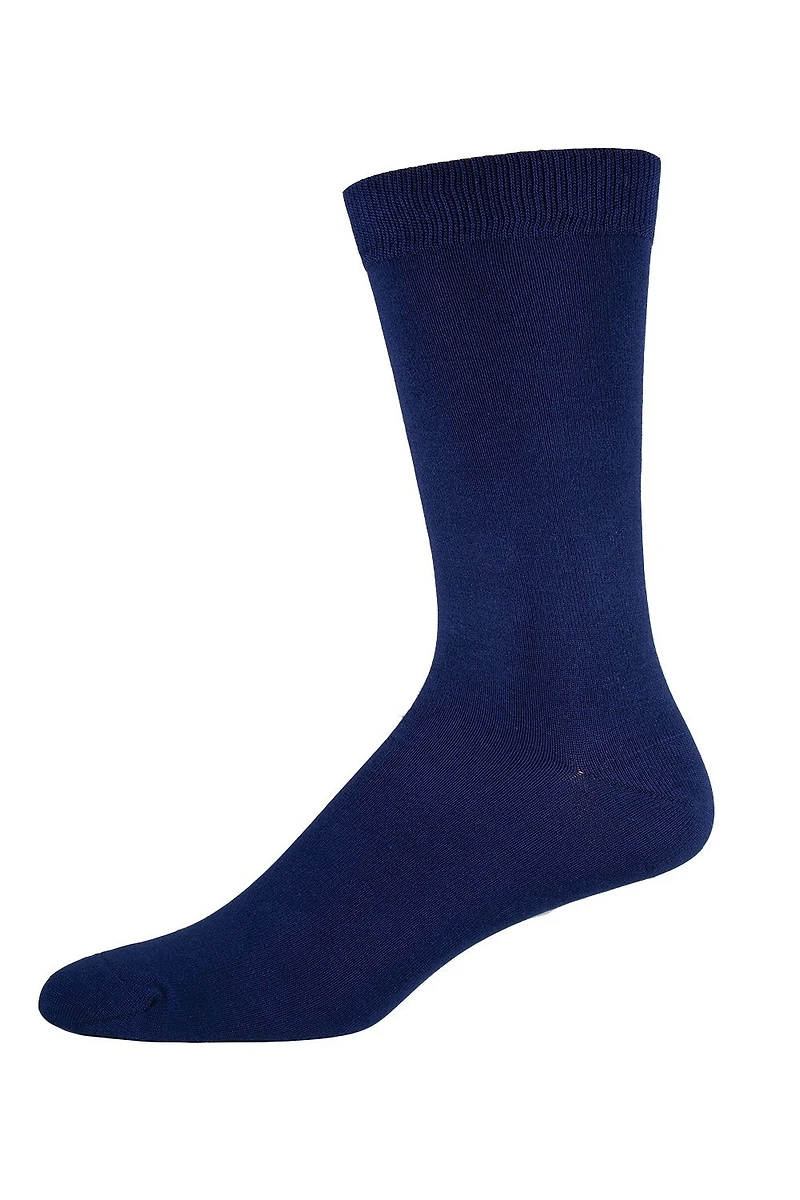 Socksmith - Bamboo - Solid - Navy - Crew - Men's