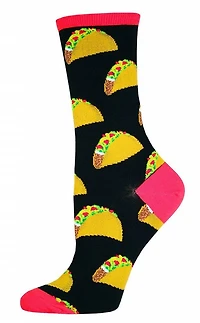Socksmith - Tacos - Black - Crew - Women's
