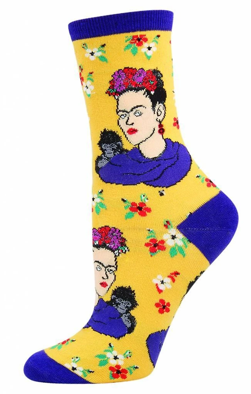 Socksmith - Kahlo Portrait Crew - Sundrop - Women's