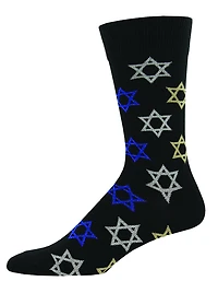 Socksmith - Star Of David - Black - Crew - Men's