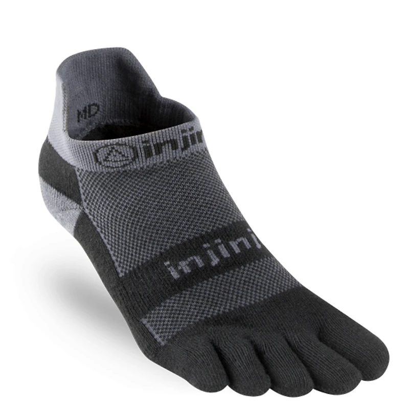 Injinji - Performance 2.0 Run Midweight No-Show Black/Gray