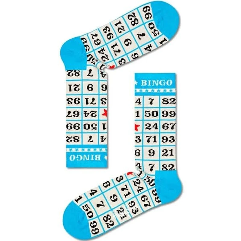 Happy Socks - Bingo Blue/White Crew Unisex