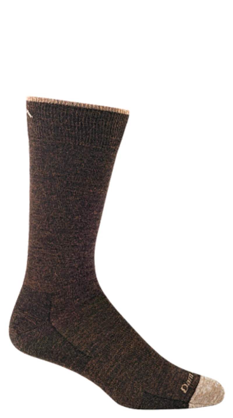 DARN TOUGH - Solid Lightweight Crew Chestnut Men's