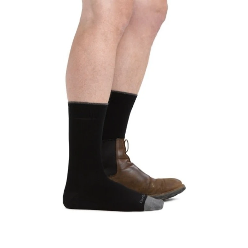 DARN TOUGH - Solid Lightweight Crew Black Men's