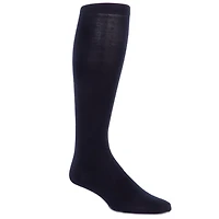 Dapper Classics - Black Solid Ribbed - Cotton - Over The Calf
