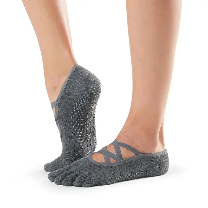 ToeSox - Elle Full Toe Grip Charcoal Grey