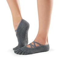 ToeSox - Elle Full Toe Grip Charcoal Grey