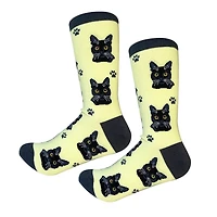 Sock Daddy - Black Cat - Lime - Crew - Unisex