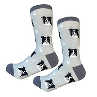 Sock Daddy - Border Collie - Gray - Crew - Unisex