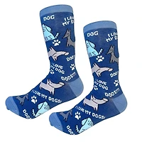 Sock Daddy - I Love My Mutt - Denim - Crew - Unisex