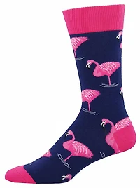 Socksmith - Flamingo - Navy - Crew - Men's