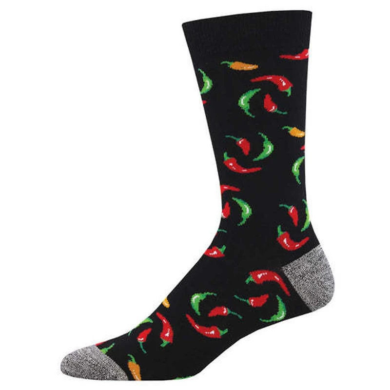 Socksmith - Bamboo - Hot On Your Heels - Black - Crew - Men's