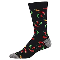 Socksmith - Bamboo - Hot On Your Heels - Black - Crew - Men's