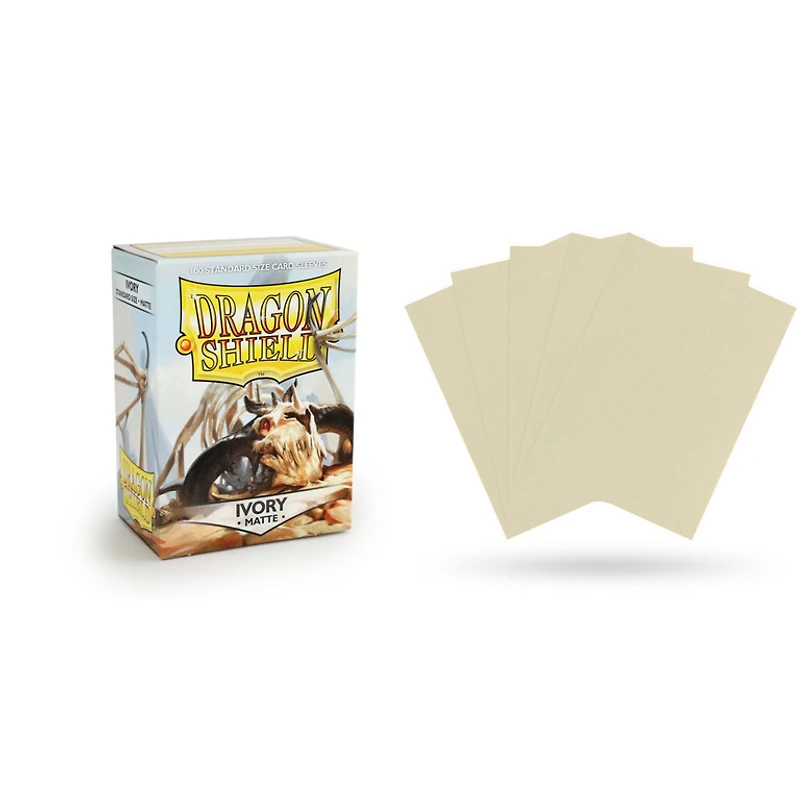 (Dragon Shield) Matte Ivory - 100 Unités - 63mm x 88mm