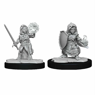 Deep Cuts Unpainted Minis - Female Halfling Cleric