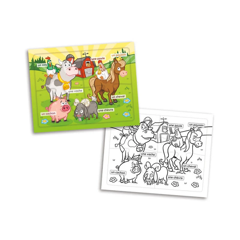 Mes premiers casse-têtes a colorier: Les animaux (Francais)