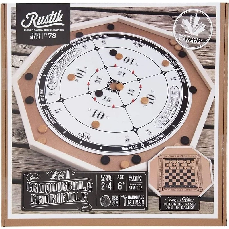 Jeu de Croquignole / Chess / Checkers - 3 en 1 (Multilingual)