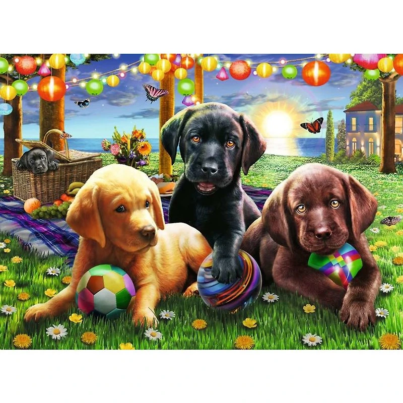 Ravensburger Pique-nique des chiens  - 100 pièces XXL