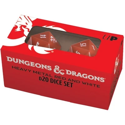 Ultra Pro (UP) Heavy Metal DnD 2 D20 - Red/White