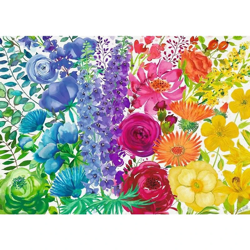 Arc-en-ciel floral - 300 pièces Large