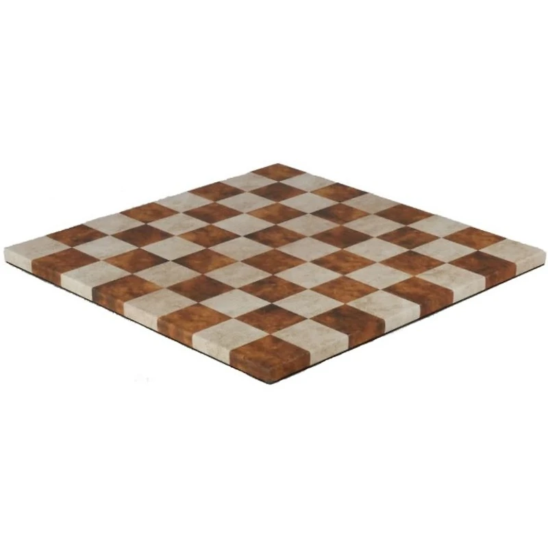 Plateau d'Échec - Caramel/Cream Leatherette 14.5"