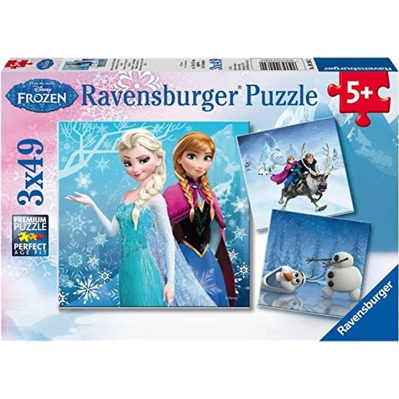 Ravensburger Disney - Aventures au pays des neiges - 3x49 pièces