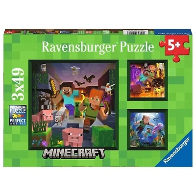 Ravensburger Biomes de Minecraft - 3x49 pièces